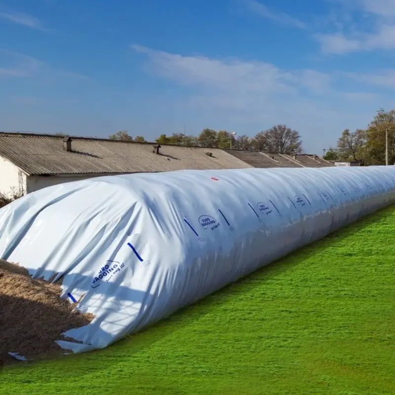 Silo tube silage bag 9 ft sizes sausage casing retort bag agricultural plastic silage film silo bags