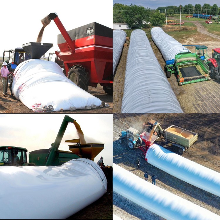 Silo tube silage bag 9 ft sizes sausage casing retort bag agricultural plastic silage film silo bags